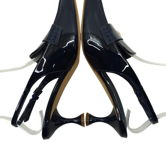 ZBY Coutgo Pointed Toe Slingback Kitten Heel Pumps Women 6 Slip On Ankle Buckle - Picture 16 of 16